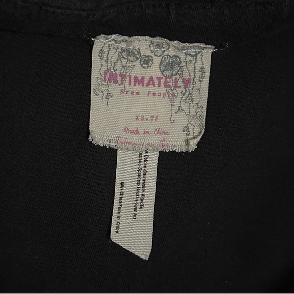Free People Intimately Black High Waisted Belly Band Stretch Cotton Leggings XS - Picture 5 of 6